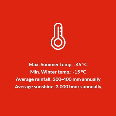 La Mancha DO Temperature, Rainfall and Sunshine