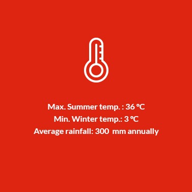 Manchuela DO Temperature, Rainfall and Sunshine