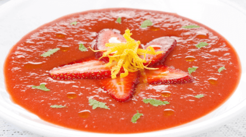 Gazpacho de fresas